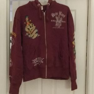 Ed Hardy multi design warm Hoody